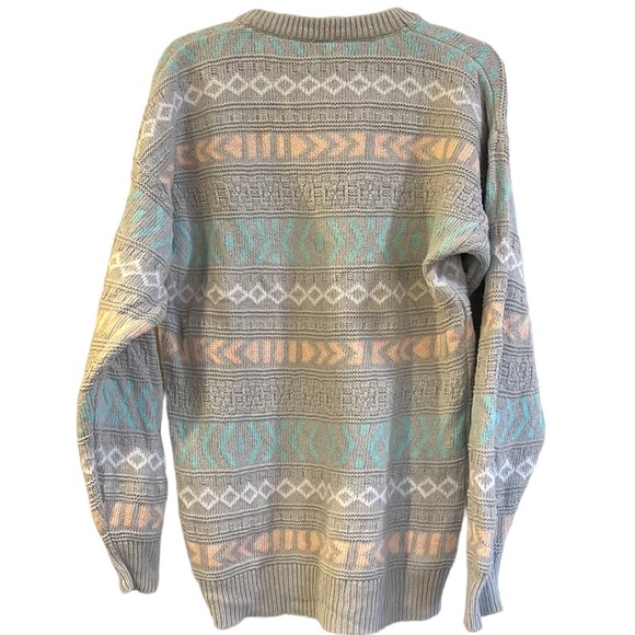 VINTAGE POTOMAC COLLECTION MENS GRANDPACORE KNIT SWEATER GRAY MULTI SIZE MEDIUM - Picture 3 of 10